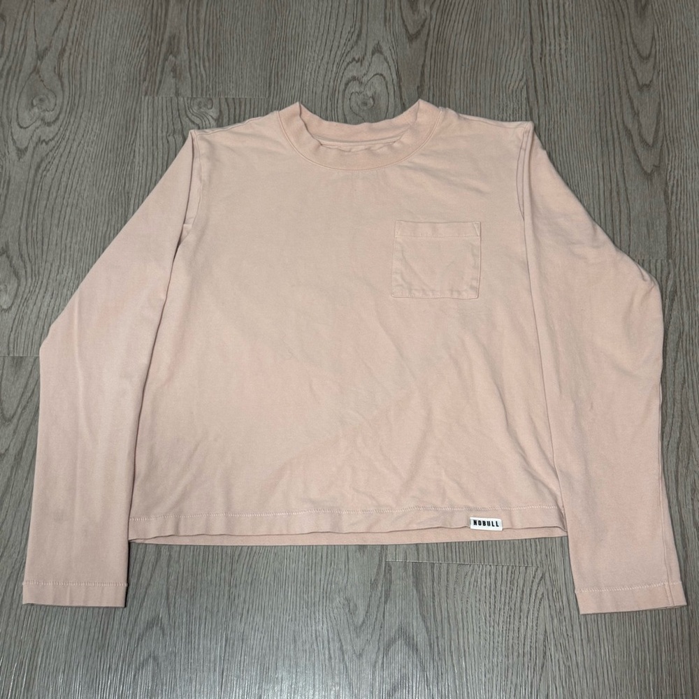NOBULL Pink‎ Pullover Crewneck Sweatshirt Long Sleeve Small Cropped